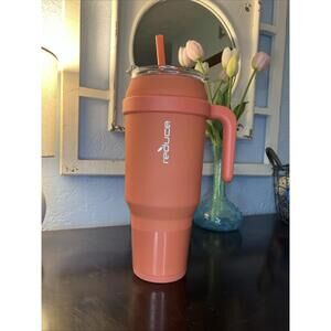 Reduce 40oz Cold 1 Vacuum Insulated Tumbler Mug w Handle Stainless Steel Orange
